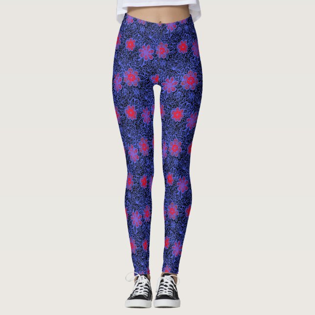 Legging Padrão das plantas A13.b Preto BG (Frente)