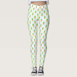 Legging Padrão de Abacaxi Tropical Fofo