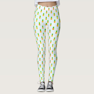 Legging Padrão de Abacaxi Tropical Fofo