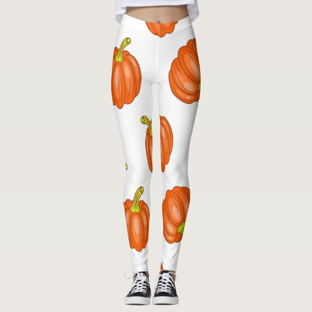 Legging Padrão de abóbora (Frente)