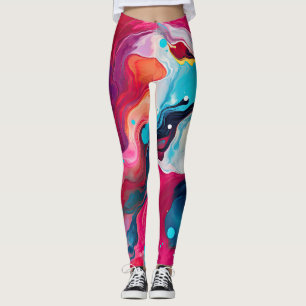 Legging Padrão de abstrato colorida