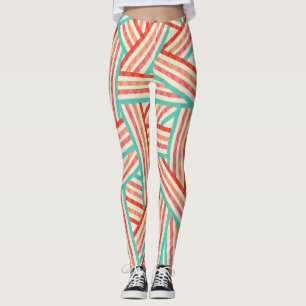 Legging Padrão de Abstrato com distribuição colorida
