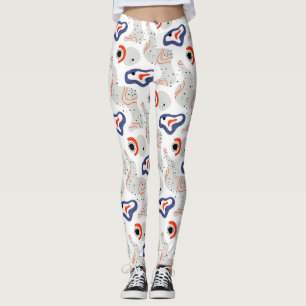 Legging Padrão de Abstrato de na moda e Curbs