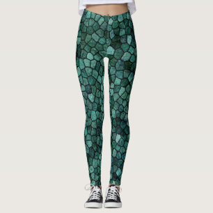 Legging Padrão de Abstrato de textura de crosta do mosaic