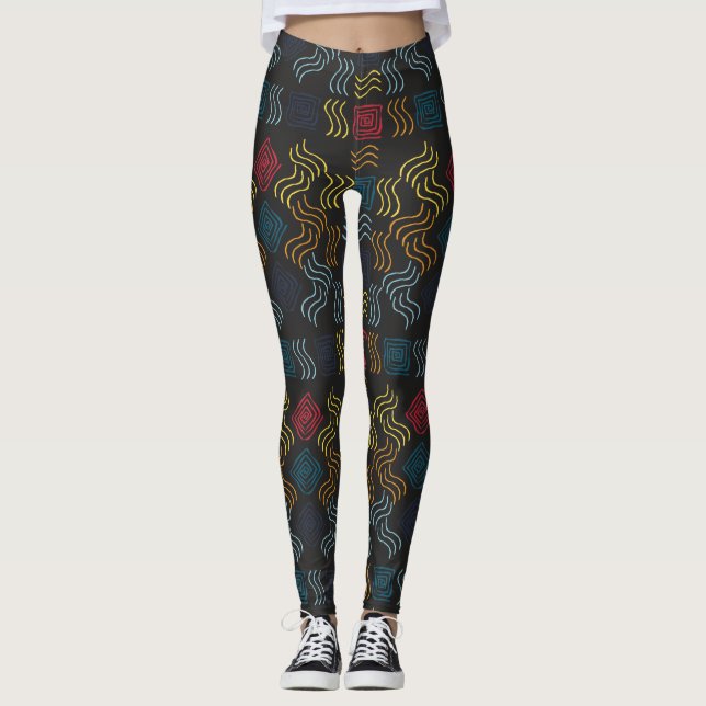 Legging Padrão de abstrato |Melhor presente para amantes d (Frente)
