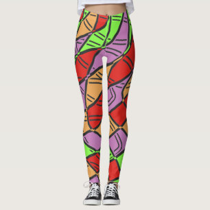 Legging Padrão de abstrato multicor "Ratti_Creative_Arts"