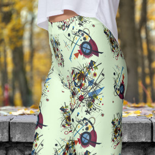 Legging Padrão de Abstrato verde fresco