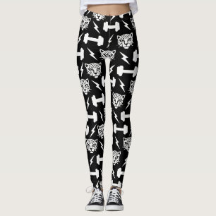 Legging Padrão de Academia Leopardo