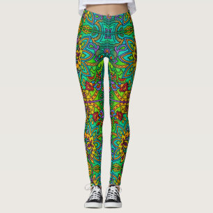 Legging Padrão de Água Oriental V + suas ideias