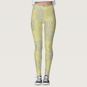 Legging Padrão de alfabetos 02 YW 2Tonesx4.bw Amarelo BG