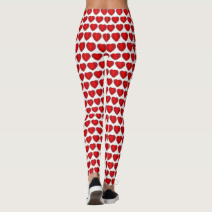 Legging Padrão de Amor Cardíaco do Dia de os namorados Bra