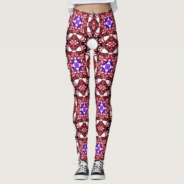 Legging padrão de amor projetado (Frente)