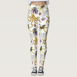 Legging Padrão de animais aquáticos   vida submarina do 
