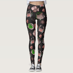 Legging Padrão de animais aquáticos   vida submarina do oc