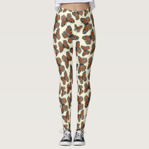 Legging Padrão de aquarela das borboletas