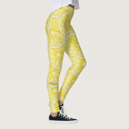 Legging Padrão de Aquarela das fatias de limão