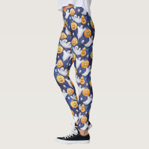 Legging Padrão de Aquarela do Halloween