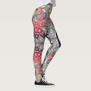 Legging Padrão de Aquarela Oriental II + suas ideias