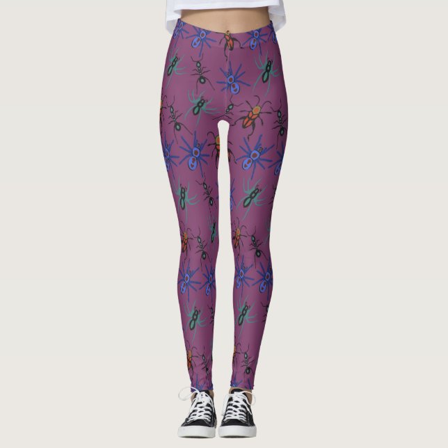 Legging Padrão de aranhas (Frente)