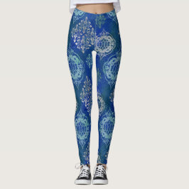 Legging Padrão de Arte BOHO do Azulejo marroquino moderno