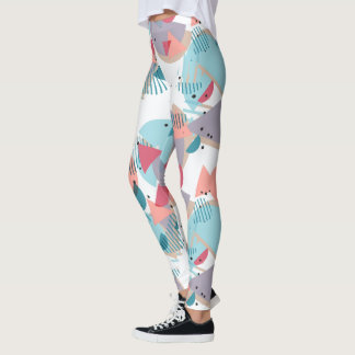 Legging Padrão de Arte de 50 Geométrico Moderno