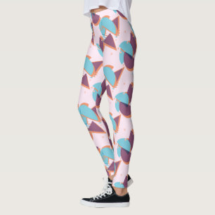 Legging Padrão de Arte Geométrica de Abstrato Moderno da a