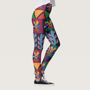 Legging Padrão de Arte Mexicano Cinco De Mayo