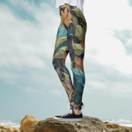 Legging Padrão de Arte Retro Vintage Vitoriano William Mor
