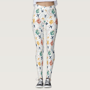 Legging Padrão de Aviação de Viagens Globais (2)