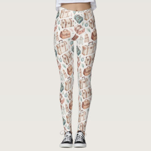 Legging Padrão de Bagagem de Viagem Vintage (2)