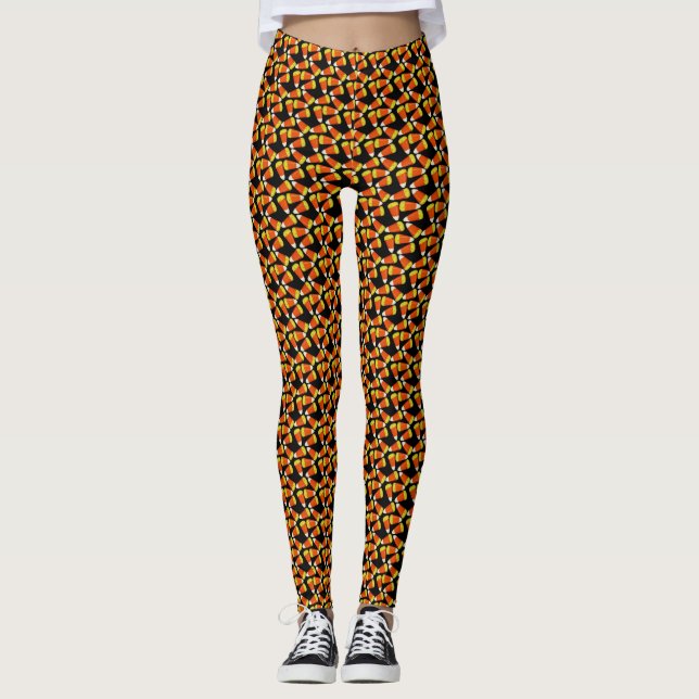 Legging Padrão de Bala de Halloween em qualquer cor de fun (Frente)