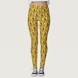 Legging Padrão de Bananas Amarelas Engraçado