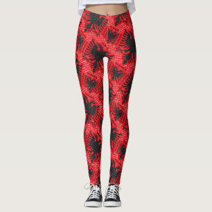 Legging padrão de bandeira albanesa 2