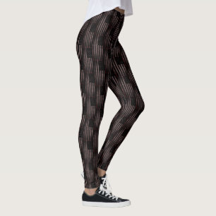 Legging Padrão de Bandeira Americana do Vintage Pink Black
