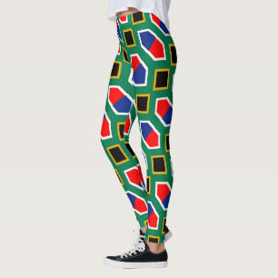 Legging Padrão de bandeira da África do Sul