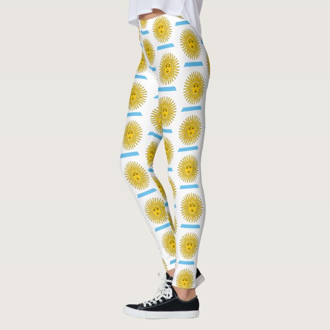 Legging Padrão de bandeira da Argentina (Esquerda)