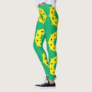 Legging padrão de bandeira da Jamaica