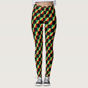 Legging Padrão de Bandeira da República do Congo controlad