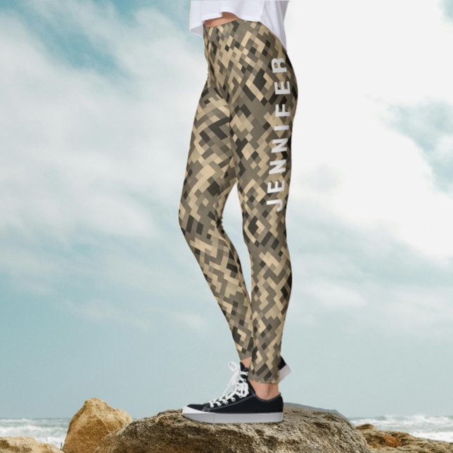 Legging Padrão de bege monocromático monocromático de Abst (Criador carregado)