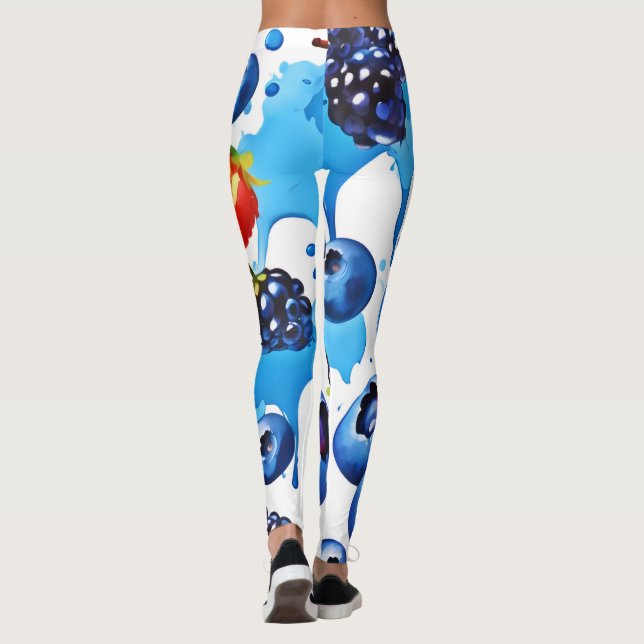 Legging Padrão de Berry Vibrante (Verso)