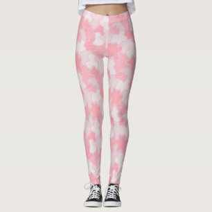 Legging Padrão de Blobs Rosa Pastel