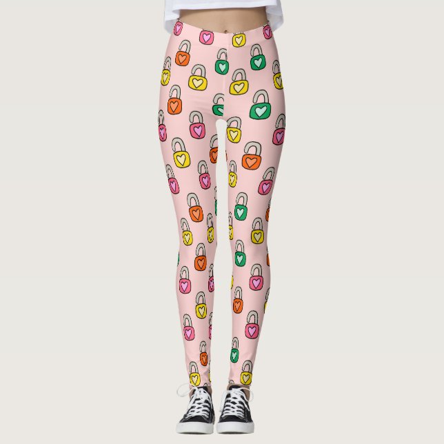 Legging Padrão de Bloqueios Cardíacos (Frente)