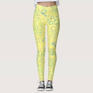 Legging Padrão de bolhas 01 Amarelo BG
