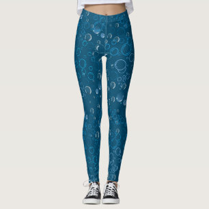 Legging Padrão de bolhas 01 Azul BG
