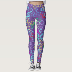Legging padrão de bolhas 02.b LPurple BG