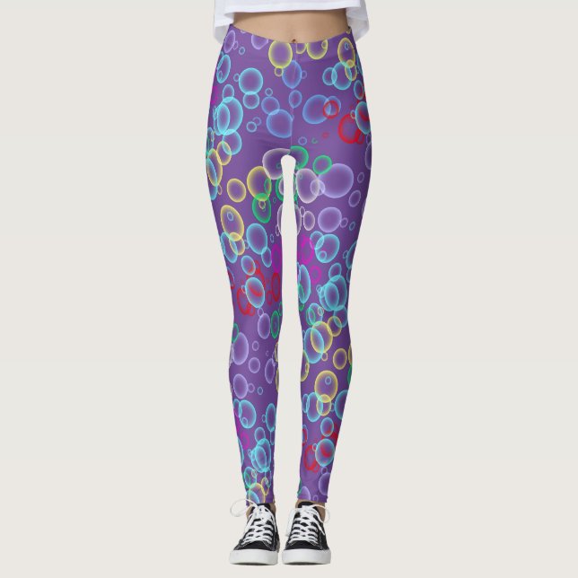 Legging padrão de bolhas 02.b LPurple BG (Frente)