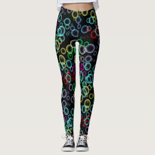 Legging padrão de bolhas 02.b Preto BG