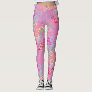 Legging padrão de bolhas 02.b Rosa BG