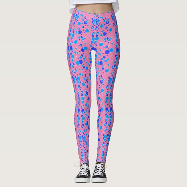 Legging Padrão de bolhas C01.azul rosa BG (Frente)