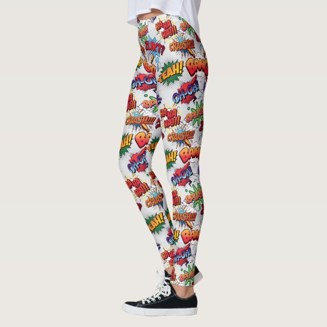 Legging Padrão de Bolhas de Super Herói (Esquerda)